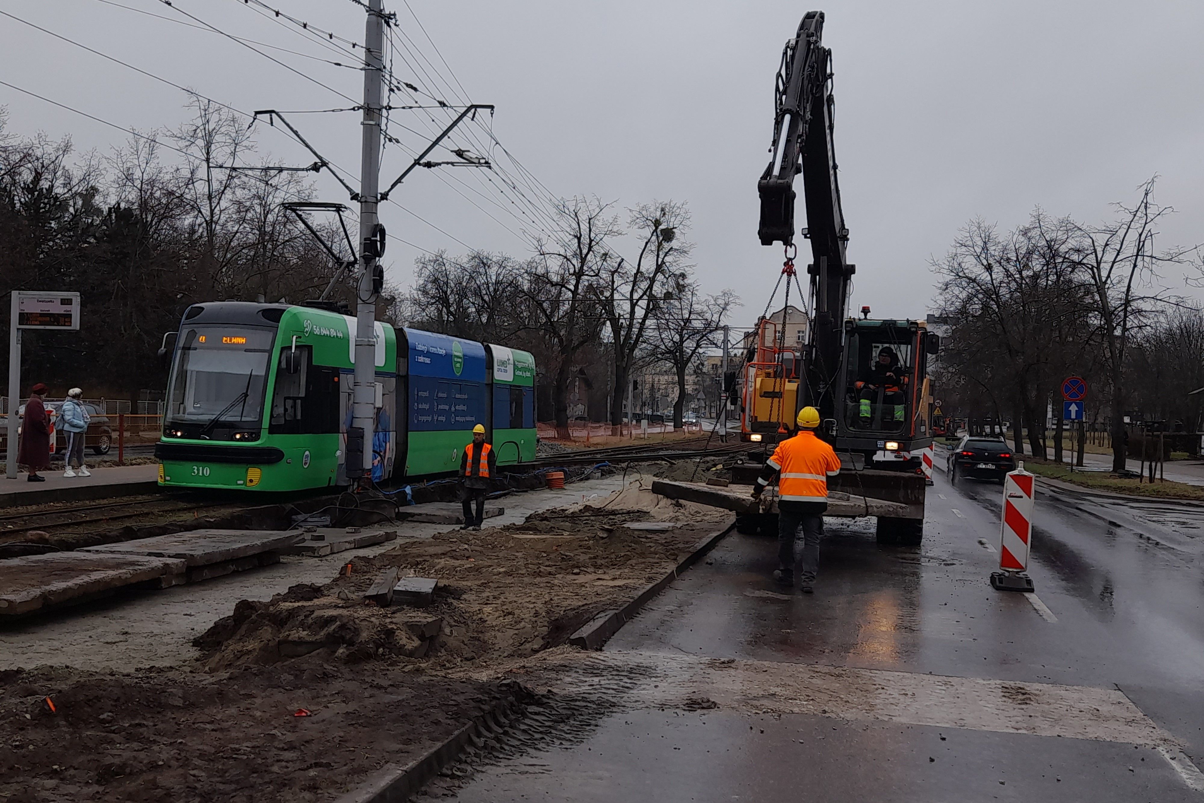 Prace modernizacyjne na torowiski tramwajowym