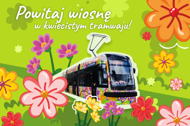 Powitaj wiosnę w tramwaju - grafika