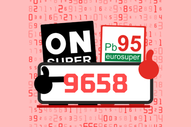 grafika z kodem rabatowym na stacji paliw 9658
