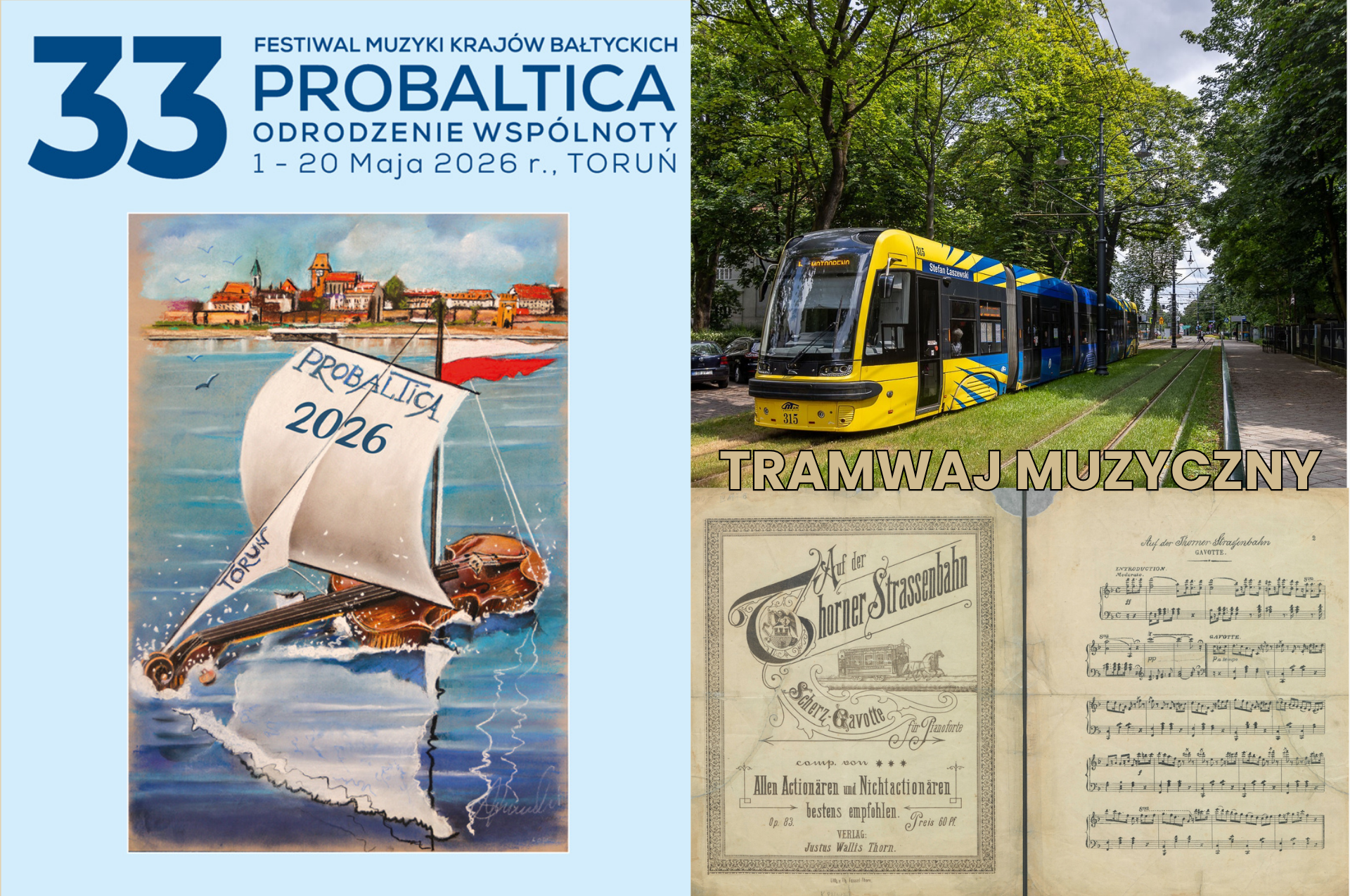 Muzyczny tramwaj Probaltiki - grafika