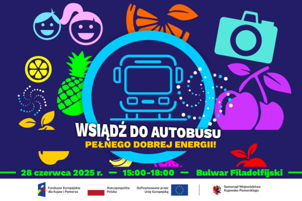 Autobus pełen dobrej energii - grafika